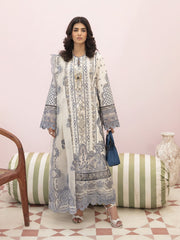 Afrozeh Festive Unstitched Chikankari Lawn 3Pc Suit AL-23-V3-05 Snow Lagoon