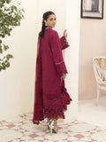 Afrozeh Festive Unstitched Chikankari Lawn 3Pc Suit AL-23-V3-08 Claret