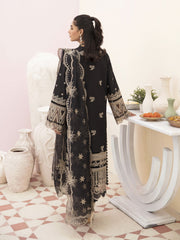 Afrozeh Festive Unstitched Chikankari Lawn 3Pc Suit AL-23-V3-07 Noir