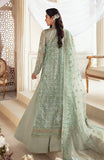 Zevk Afsanah Luxury Embroidered Organza Unstitched 3Pc Suit - Wasaabi