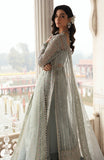 Zevk Afsanah Luxury Embroidered Organza Unstitched 3Pc Suit - Akks