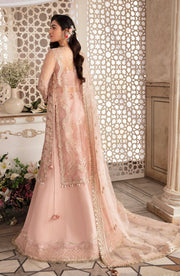Zevk Afsanah Luxury Embroidered Net Unstitched 3Pc Suit - Mushq
