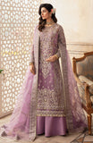 Zevk Afsanah Luxury Embroidered Organza Unstitched 3Pc Suit - Gul-e-Nargis