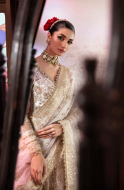 Zevk Afsanah Luxury Embroidered Net Unstitched 3Pc Suit - Alif
