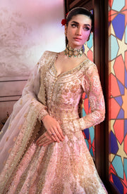 Zevk Afsanah Luxury Embroidered Net Unstitched 3Pc Suit - Alif