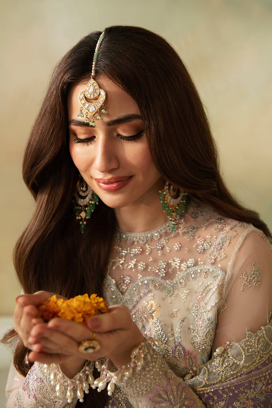 Elena by Saad Shaikh Embroidered Net Unstitched 3Pc Suit E-07 Parisa