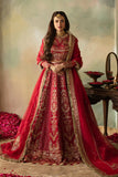 Elena by Saad Shaikh Embroidered Organza Unstitched 3Pc Suit E-03 Cerise