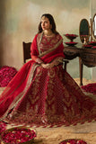 Elena by Saad Shaikh Embroidered Organza Unstitched 3Pc Suit E-03 Cerise