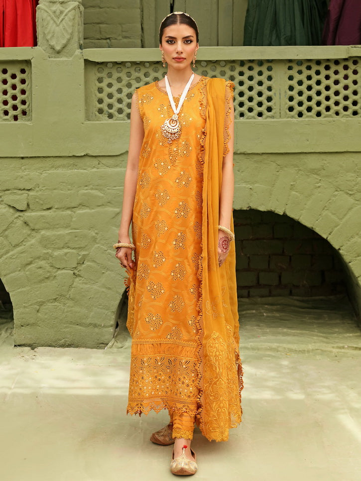 NUREH Mehmaan Nawazi Unstitched Embroidered Eid Lawn 3Pc Suit NDS-93