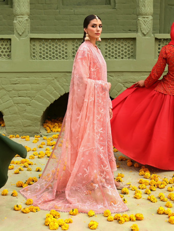 NUREH Mehmaan Nawazi Unstitched Embroidered Eid Lawn 3Pc Suit NDS-95