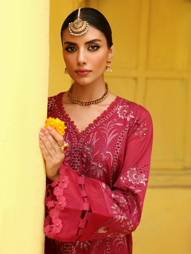 NUREH Mehmaan Nawazi Unstitched Embroidered Eid Lawn 3Pc Suit NDS-92