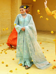 NUREH Mehmaan Nawazi Unstitched Embroidered Eid Lawn 3Pc Suit NDS-96