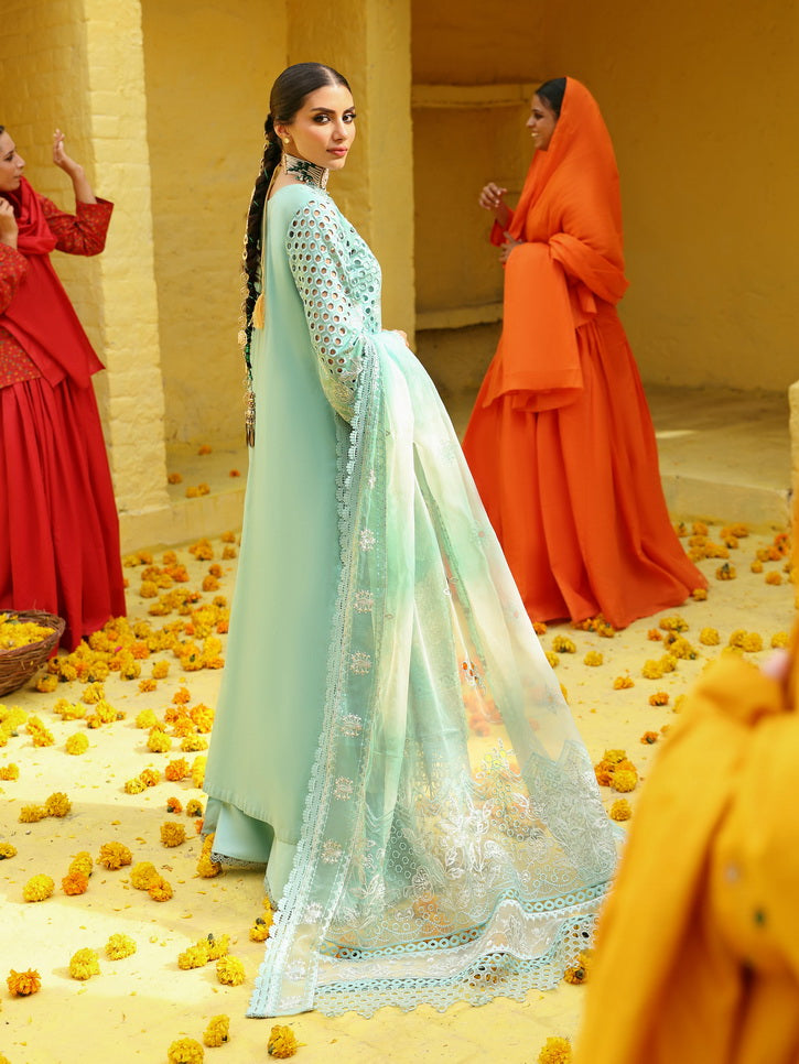 NUREH Mehmaan Nawazi Unstitched Embroidered Eid Lawn 3Pc Suit NDS-96