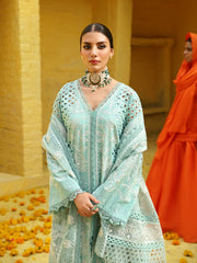 NUREH Mehmaan Nawazi Unstitched Embroidered Eid Lawn 3Pc Suit NDS-96