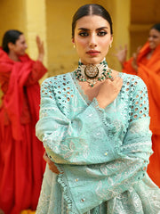 NUREH Mehmaan Nawazi Unstitched Embroidered Eid Lawn 3Pc Suit NDS-96