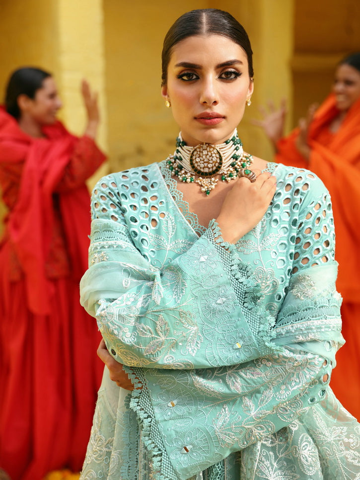 NUREH Mehmaan Nawazi Unstitched Embroidered Eid Lawn 3Pc Suit NDS-96