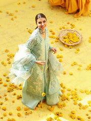 NUREH Mehmaan Nawazi Unstitched Embroidered Eid Lawn 3Pc Suit NDS-96