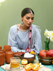 NUREH Mehmaan Nawazi Unstitched Embroidered Eid Lawn 3Pc Suit NDS-97