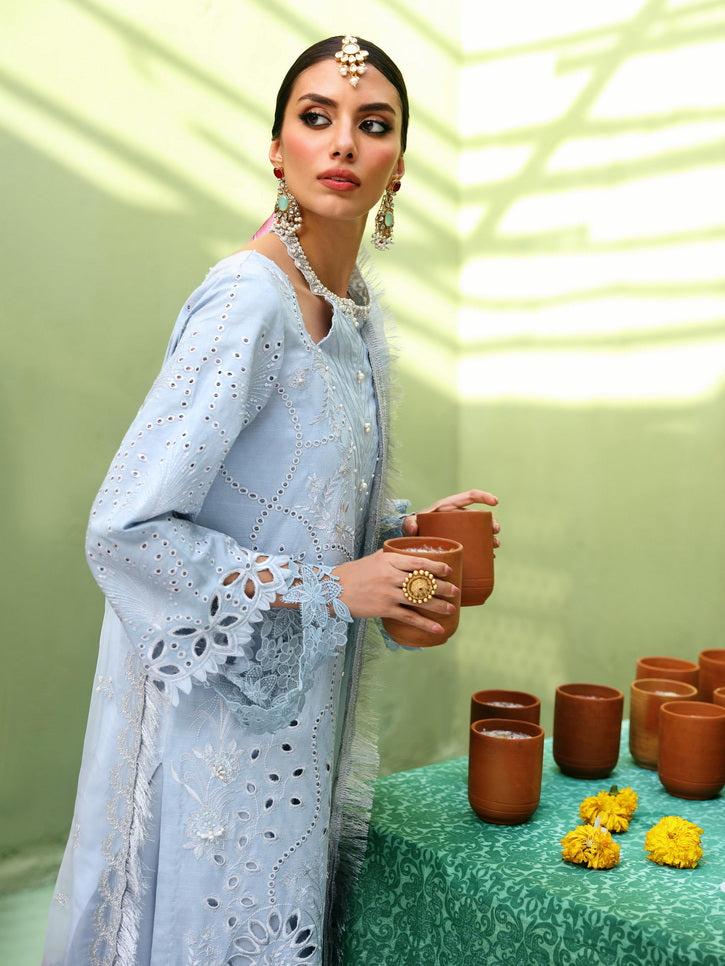 NUREH Mehmaan Nawazi Unstitched Embroidered Eid Lawn 3Pc Suit NDS-97