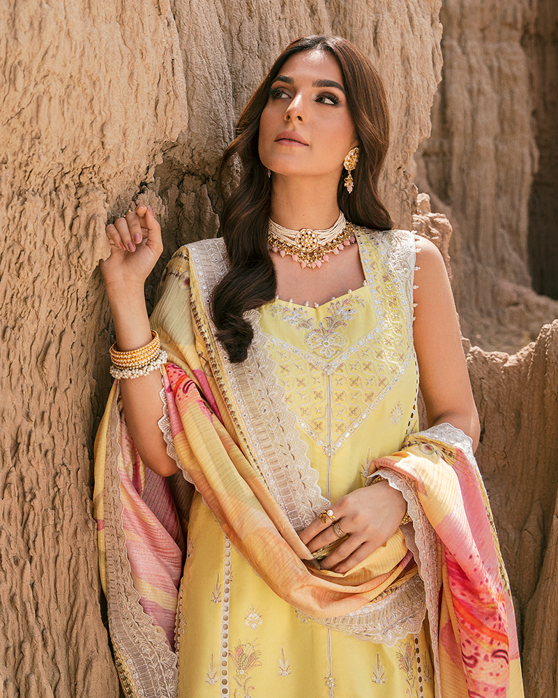 Maria Osama Khan Pariwash Unstitched Lawn 3Pc Suit Haya (US-005)