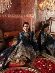 Afrozeh Divani Embroidered Raw Silk Unstitched 3Pc Suit AS-V2-01 Naghma
