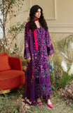 Zevk Flora Festive Embroidered Lawn Unstitched 3Pc Suit - Fuchsia