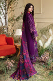 Zevk Flora Festive Embroidered Lawn Unstitched 3Pc Suit - Fuchsia