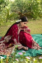 Singhar by Saad Shaikh Festive Unstitched Raw Silk 3Pc Suit - IKSHA