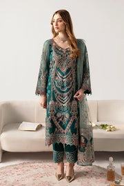 Ramsha Minhal Vol-11 Embroidered Organza Unstitched 3Pc Suit M-1101