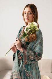 Ramsha Minhal Vol-11 Embroidered Organza Unstitched 3Pc Suit M-1101