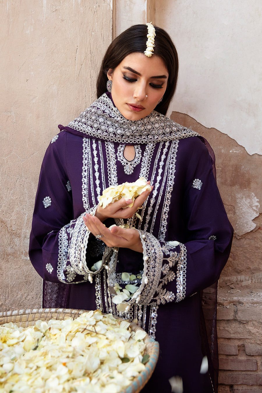 Singhar by Saad Shaikh Festive Unstitched Raw Silk 3Pc Suit - RAJKHUMARI