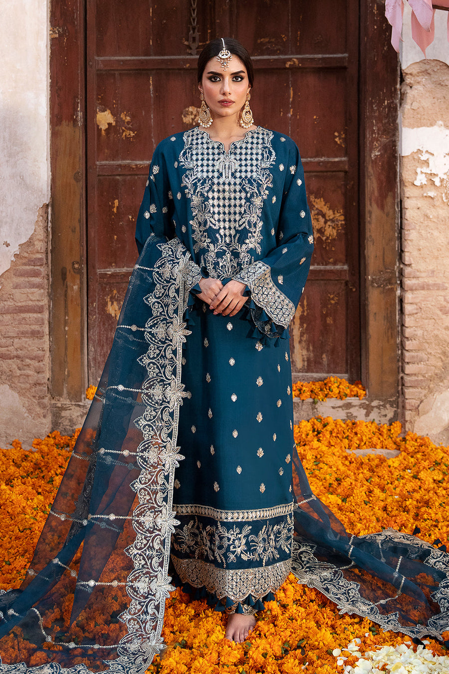 Singhar by Saad Shaikh Festive Unstitched Raw Silk 3Pc Suit - AMARA