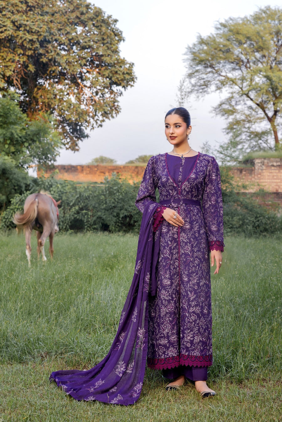 Suroor by Safwa Embroidered Karandi Unstitched 3Pc Suit SUR-18