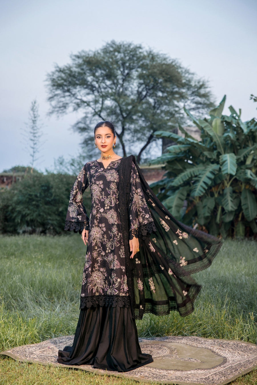 Suroor by Safwa Embroidered Karandi Unstitched 3Pc Suit SUR-17
