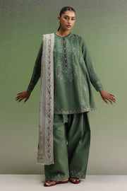 Coco Zara Shahjahan Embroidered Khaddar Unstitched 3Pc D-1B SARD