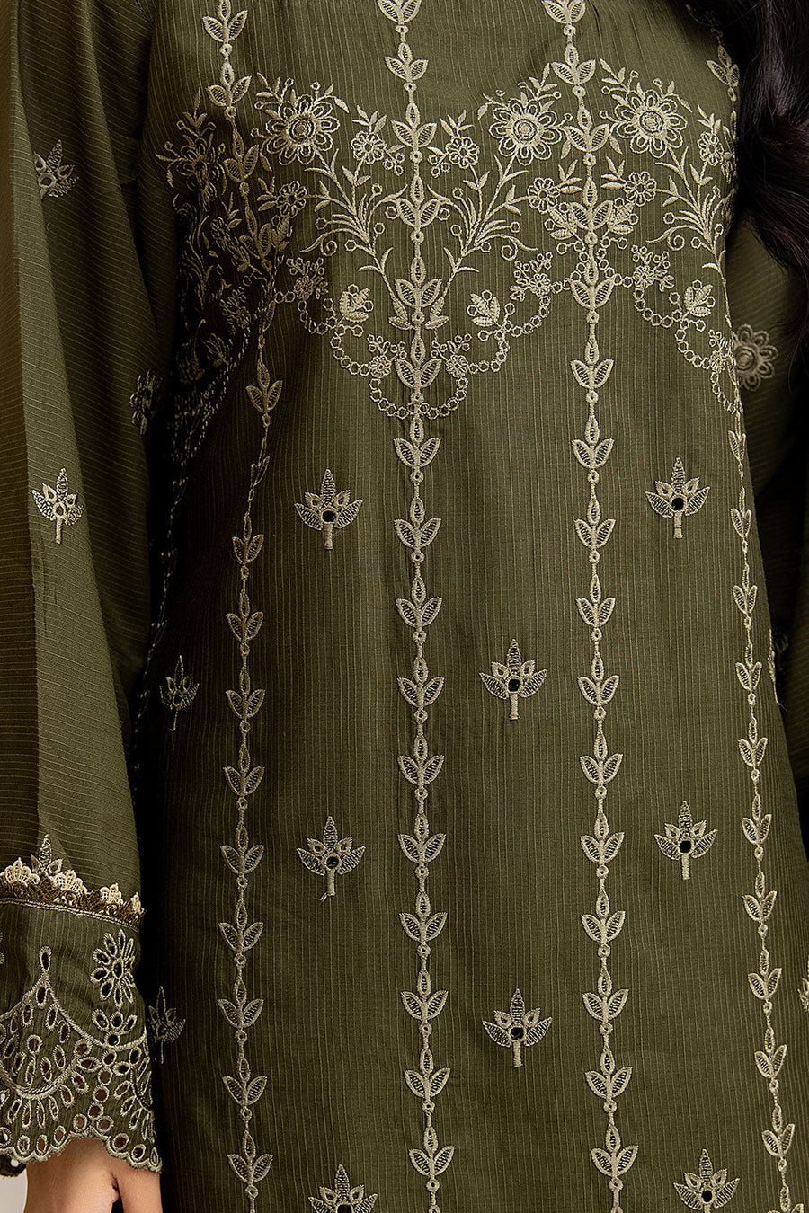 Safwa Ashley Embroidered Viscose Doria Unstitched 3Pc Suit ASC-11