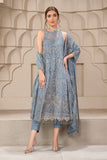 Falak by Zarif Unstitched Festive Formal Chiffon Suit ZF 05 BLUE BELL