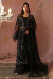 Tara by Sardinia Embroidered Organza Unstitched 3Pc Suit - Ebony