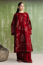 Coco Zara Shahjahan Embroidered Khaddar Unstitched 3Pc D-10A DIBA