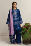 Coco Zara Shahjahan Embroidered Khaddar Unstitched 3Pc D-4A NEELAM