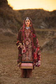 Seroli Autumn Winter Unstitched Embroidered Khaddar 3Pc Suit WC-U0005