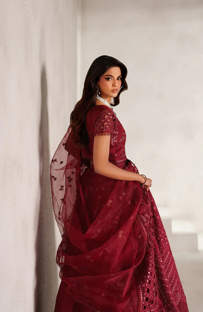 Zarif Muse Thread Embroidered Organza Unstitched 3Pc Suit ZE-MT-01 Sheen