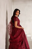 Zarif Muse Thread Embroidered Organza Unstitched 3Pc Suit ZE-MT-01 Sheen