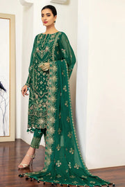 Alizeh Fashion Royale DE LUXE Embroidered Chiffon 3Pc Suit D-10 Mariana