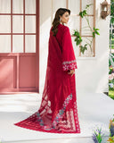 Zevk Flora Festive Embroidered Lawn Unstitched 3Pc Suit - ZINNIA