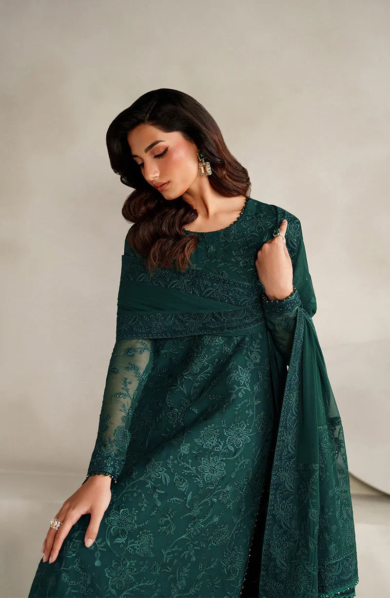 Zarif Muse Thread Embroidered Chiffon Unstitched 3Pc Suit ZE-MT-06 Sayah