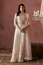 Tara by Sardinia Embroidered Organza Unstitched 3Pc Suit - Dove
