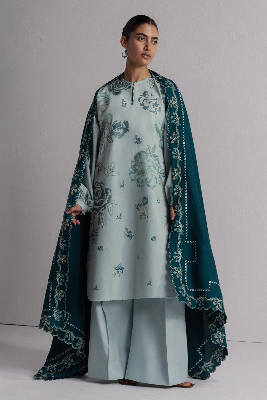 Coco Zara Shahjahan Embroidered Karandi Unstitched 3Pc D-3B RAKHSH