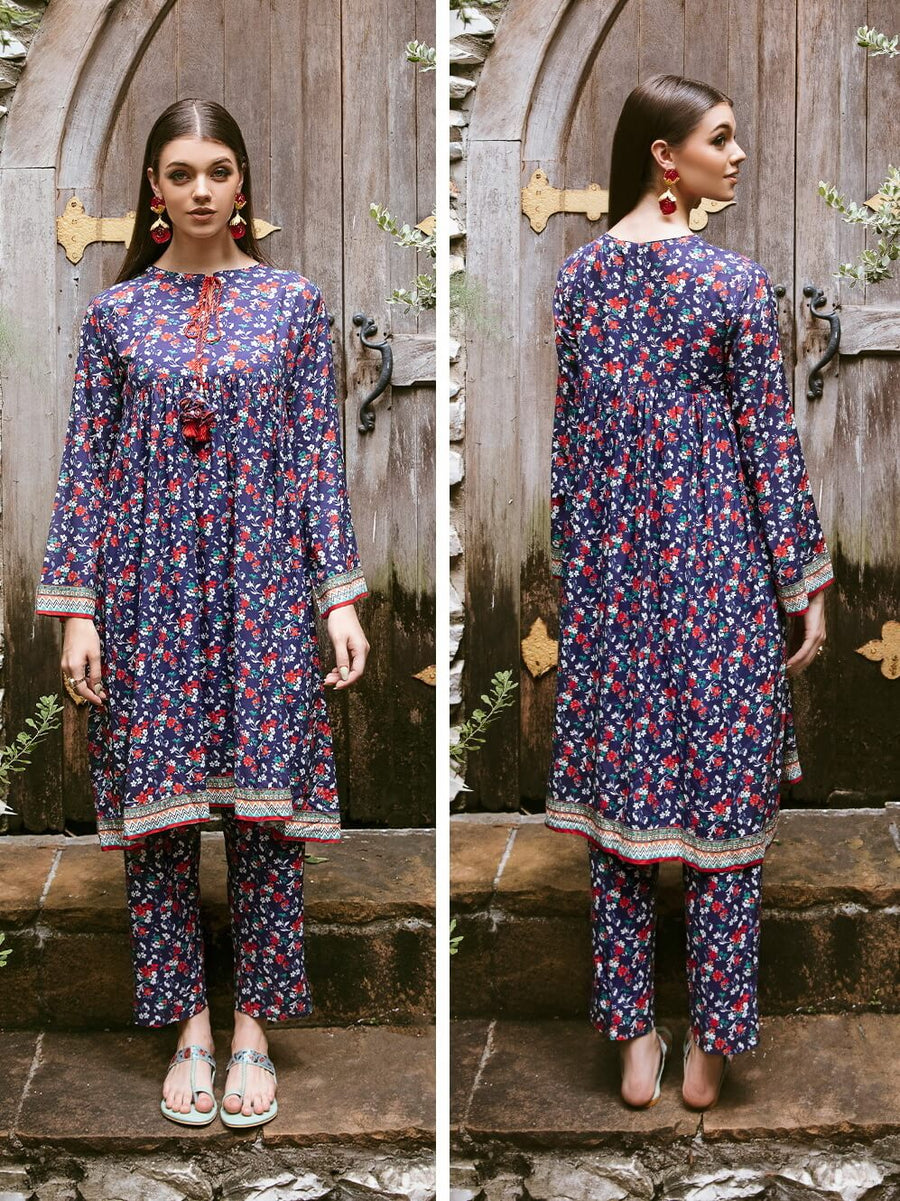 Zellbury Winter Printed Viscose Unstitched 2Pc Suit WUW23X20662