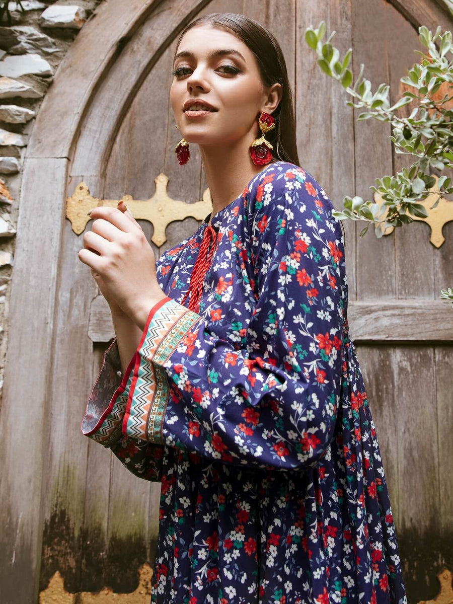 Zellbury Winter Printed Viscose Unstitched 2Pc Suit WUW23X20662
